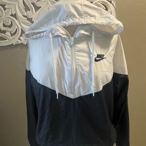 Nike Black and White Windbreaker Jacket